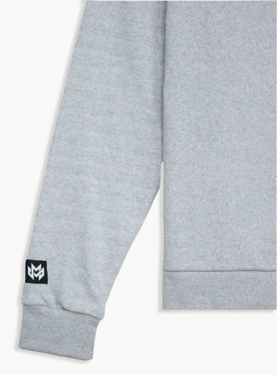 Mens Grey Hooded Fleece Sweatshirt