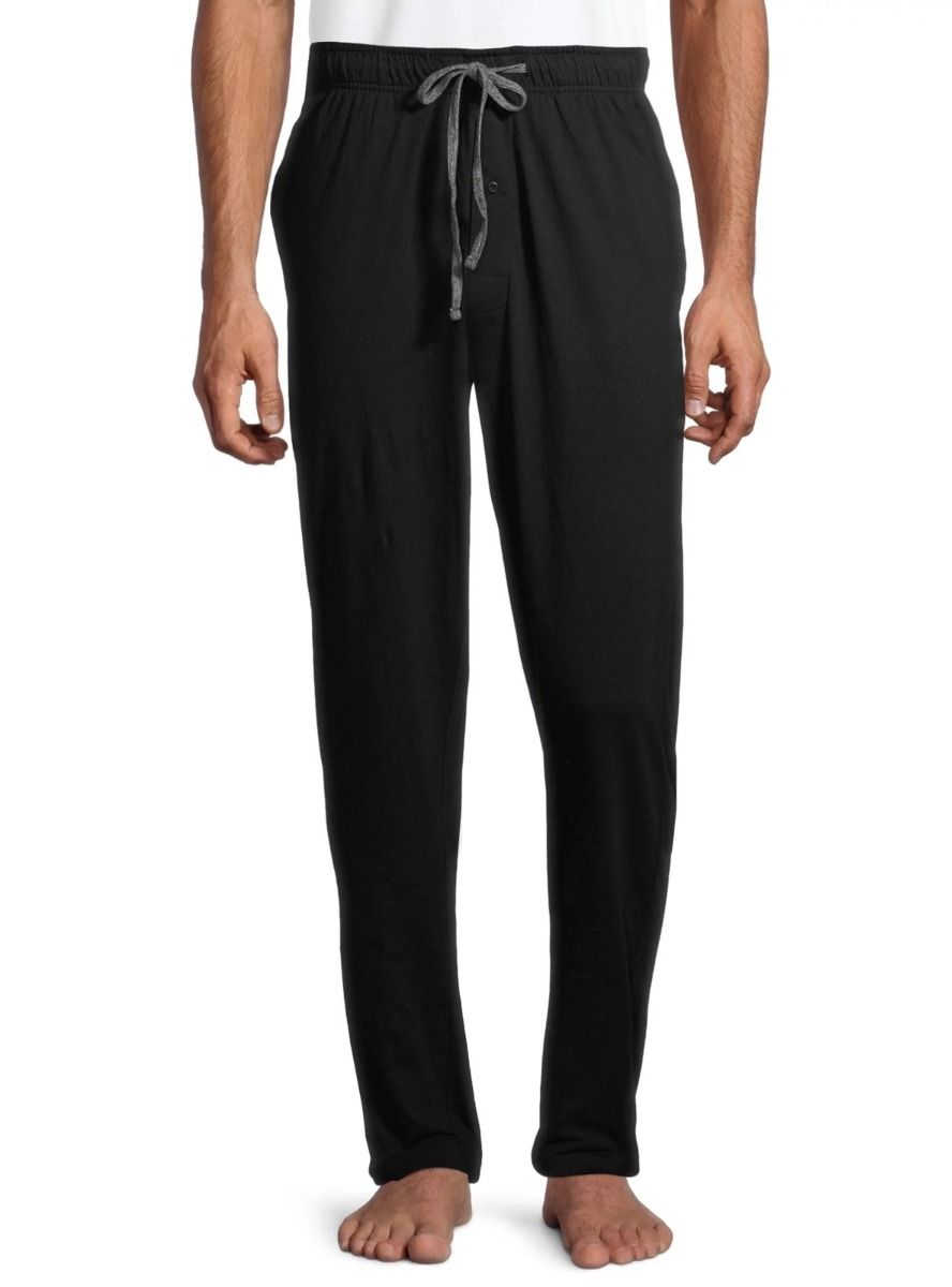 Mens Knit Sleep Black Pant