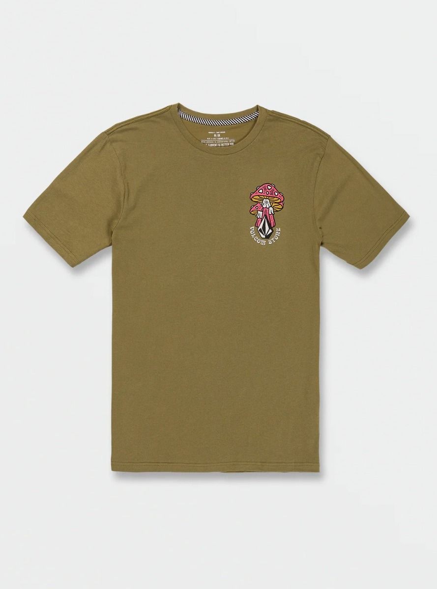 Mens Olive Mushroom T Shirt