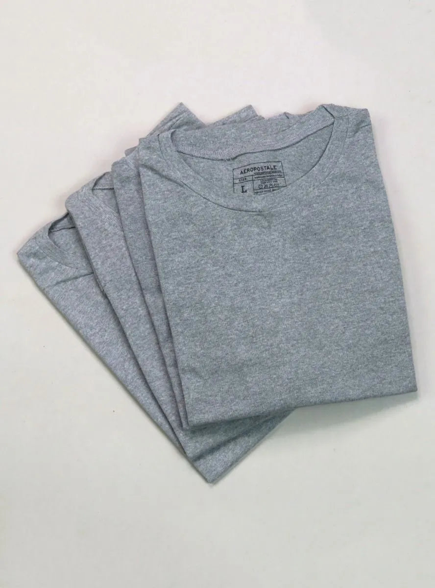 Crew Neck Undershirt | Grey Melange