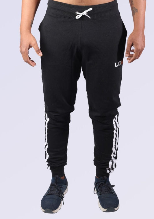 Mens French Terry Joggers Twill Tape Trim