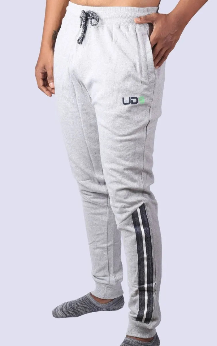 Mens French Terry Joggers Twill Tape Trim