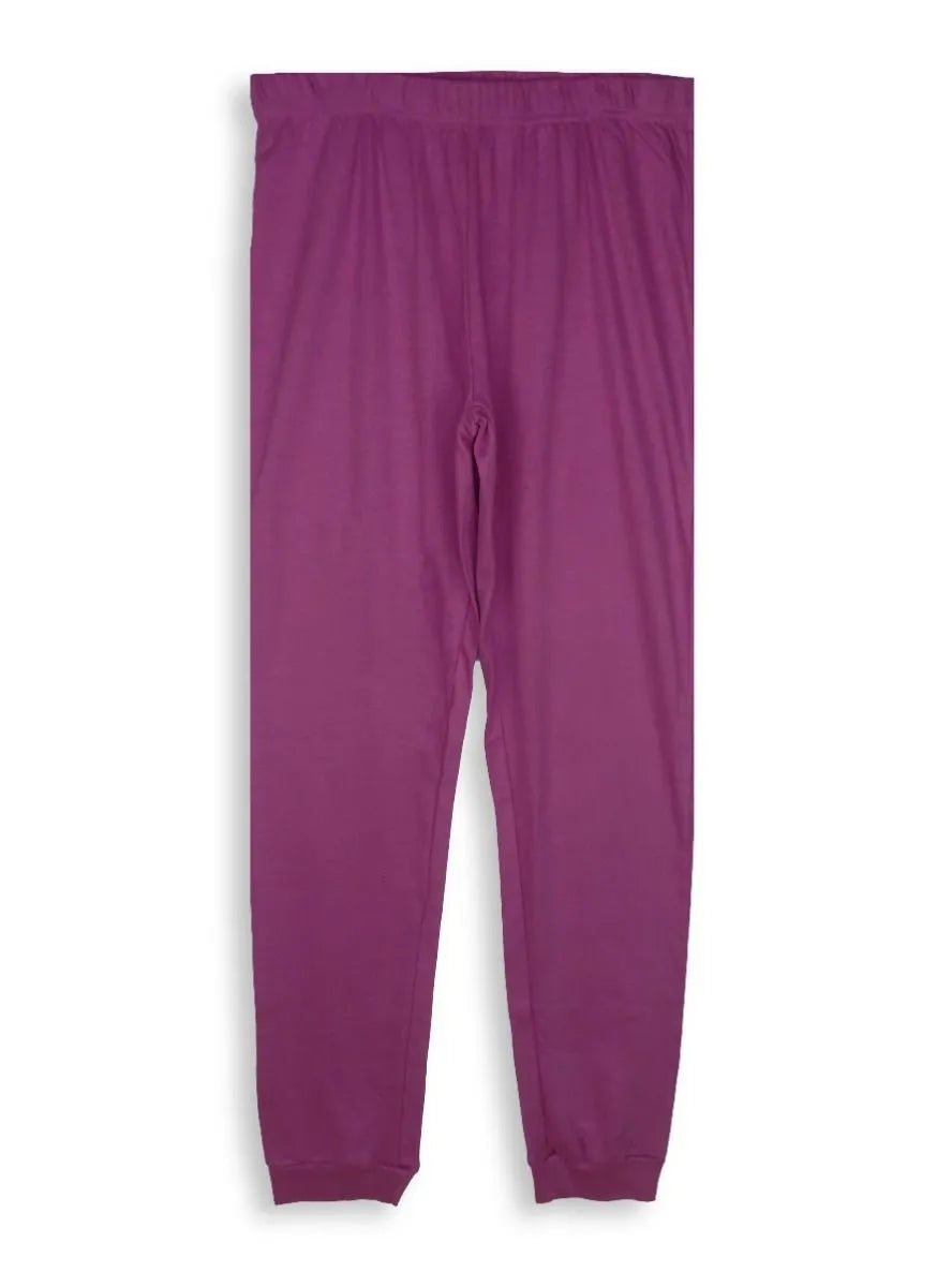 Ladies Interlock Grey Pink Pyjama Set