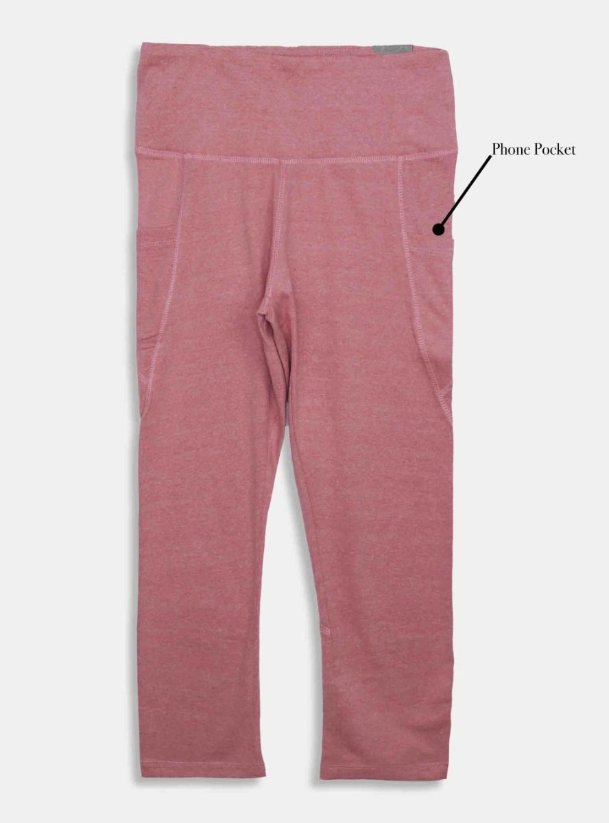 Ladies Stretch Activewear Pink Capri