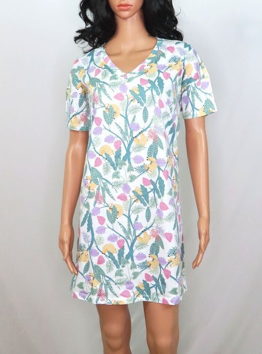 Printed Nightshirt White Aop