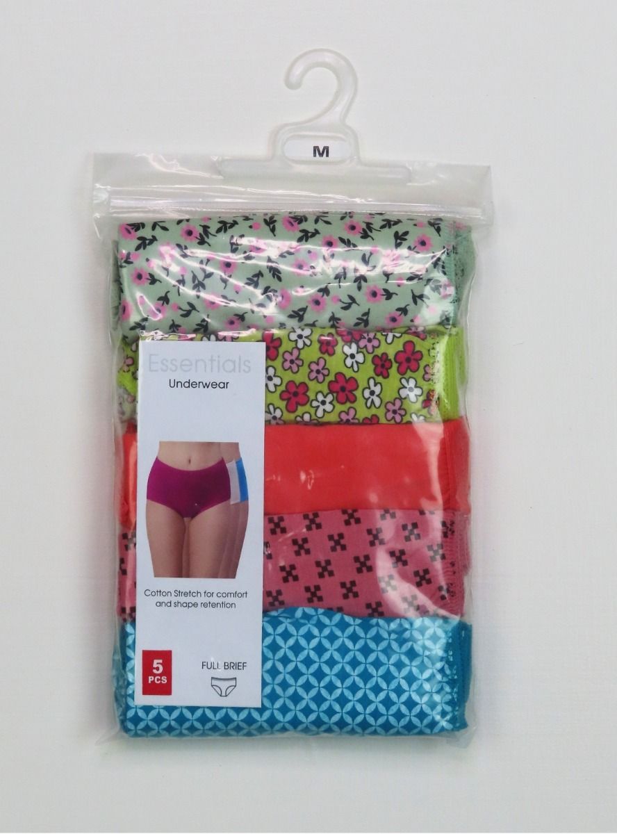 Ladies 5 Pcs Pack Full Briefs