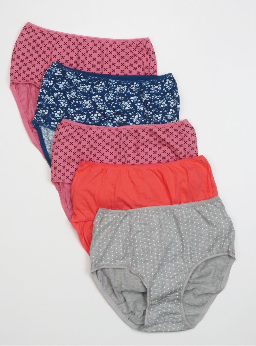 Ladies 5 Pcs Pack Full Briefs