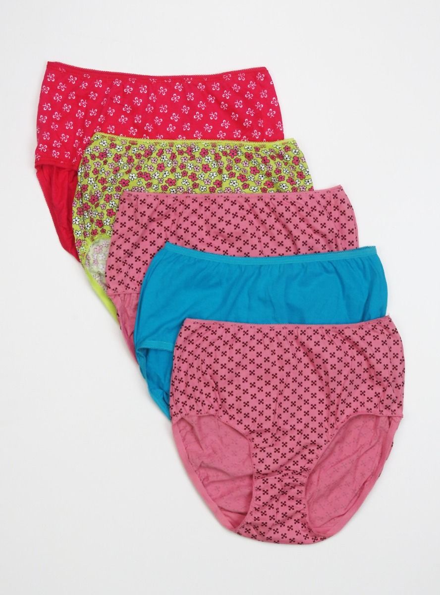 Ladies 5 Pcs Pack Full Briefs