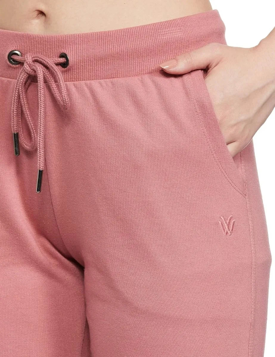 Ladies Solid Pink Track Pant