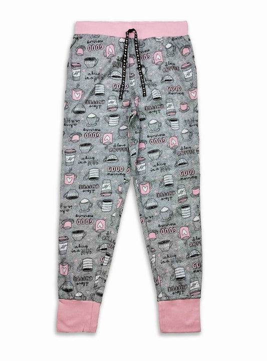 Ladies Grey AOP Lounge Pant