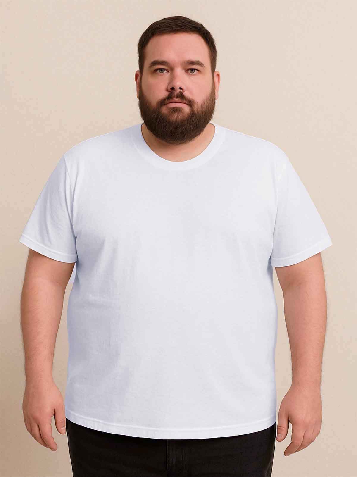 Mens Plus Sizes Crew Neck T shirt