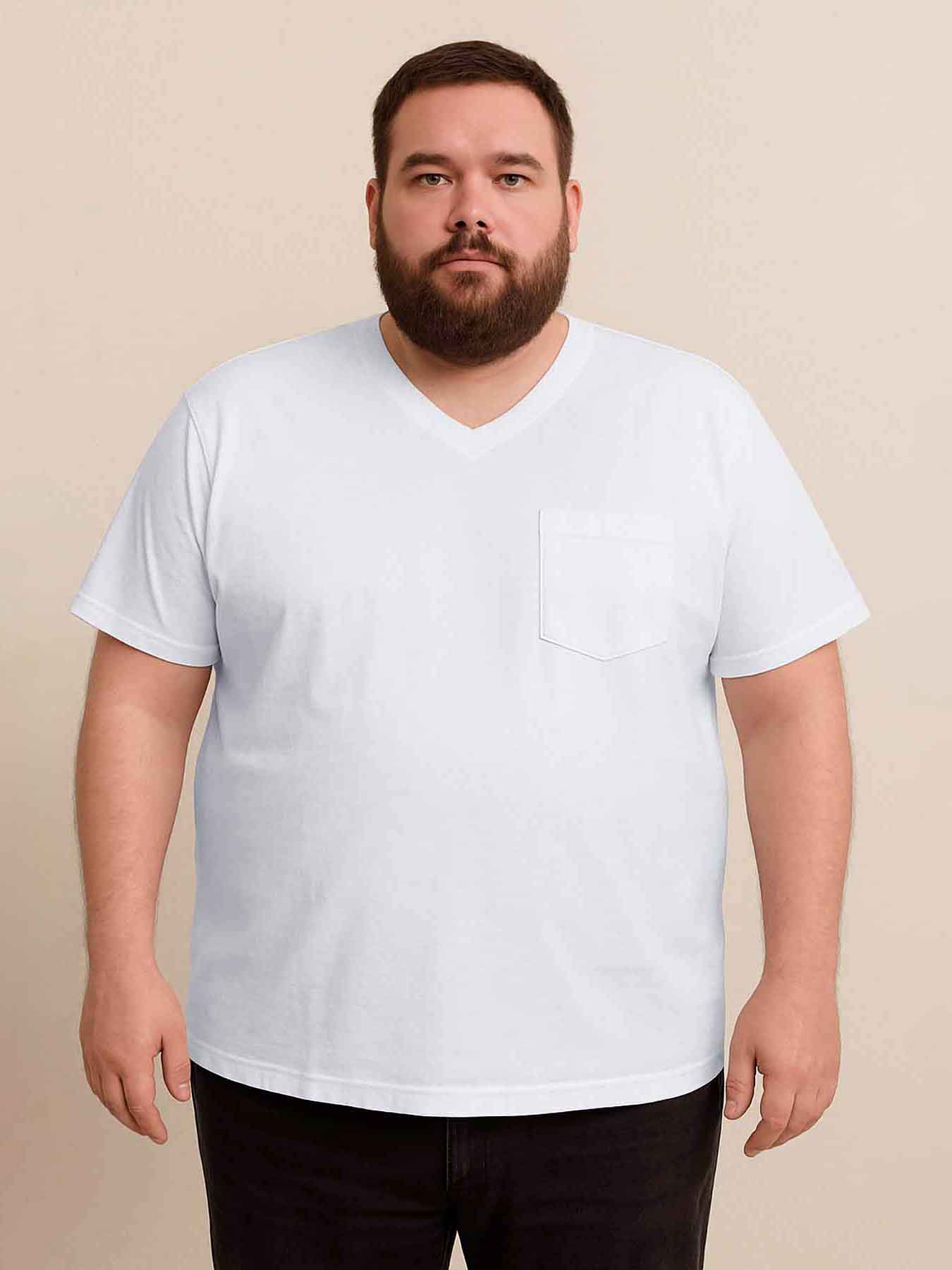 Mens Plus Sizes V Neck T shirts