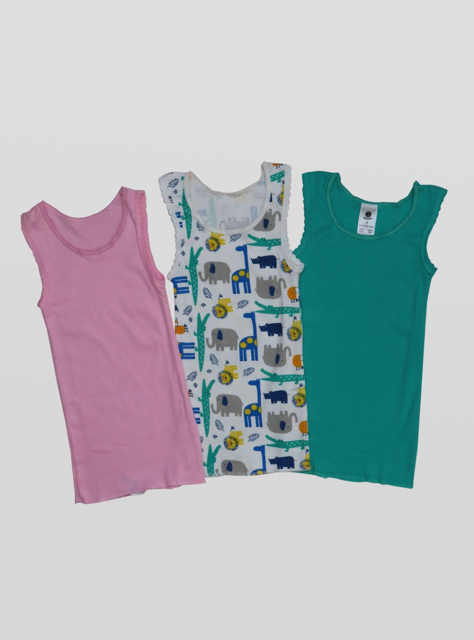 Baby Girls 3 Pc Pack Vests