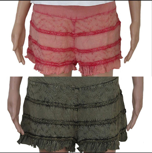 Ladies Embroidery Shorts